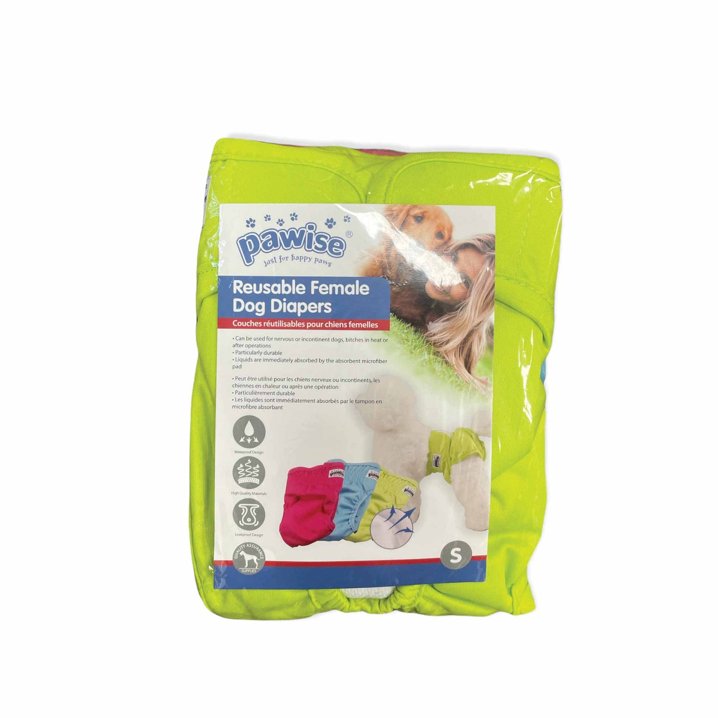 3 Pck Reusable Female Dog Diapers Puppy Nappy Eco Washable Period Incontinence Heat-6
