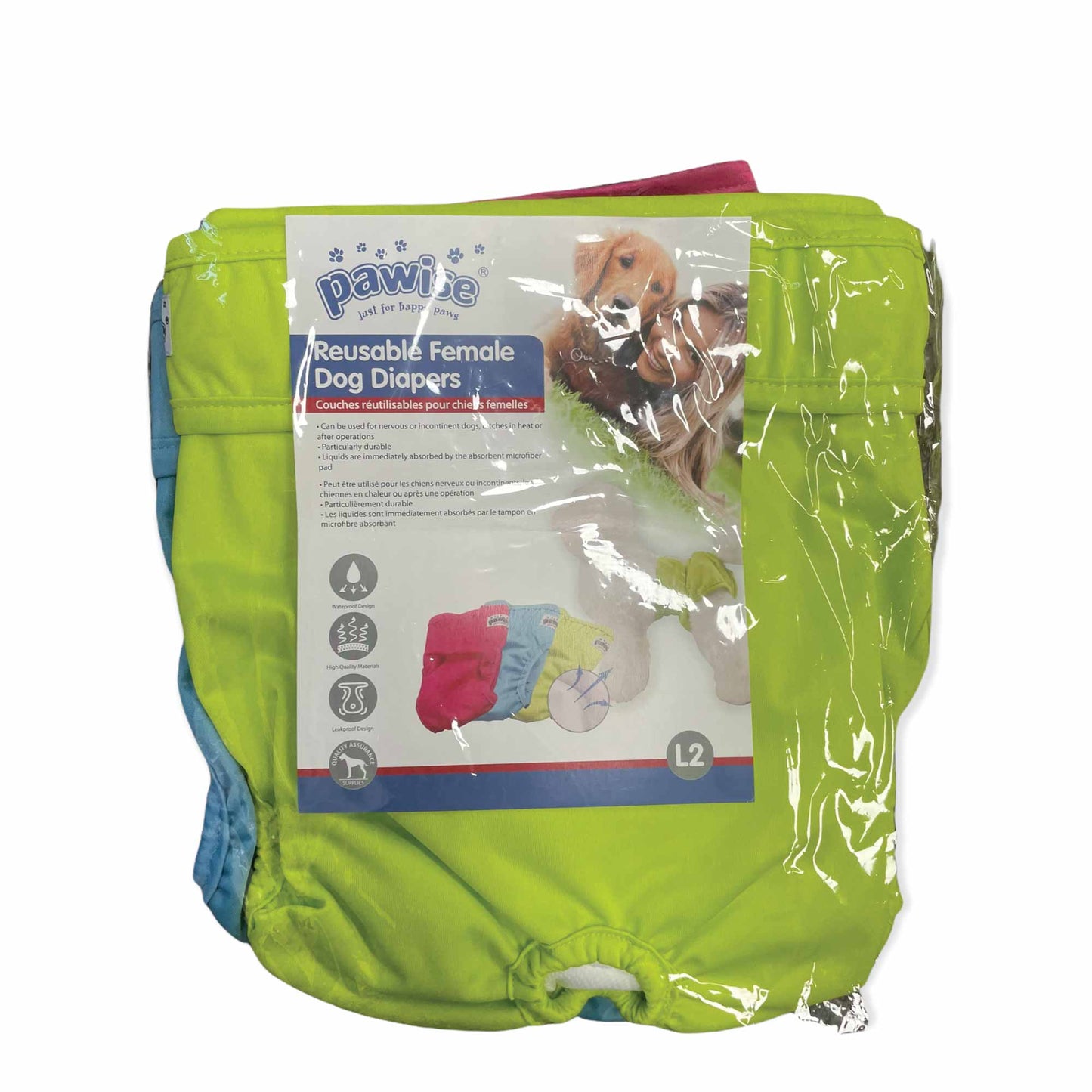 3 Pck Reusable Female Dog Diapers Puppy Nappy Eco Washable Period Incontinence Heat-8