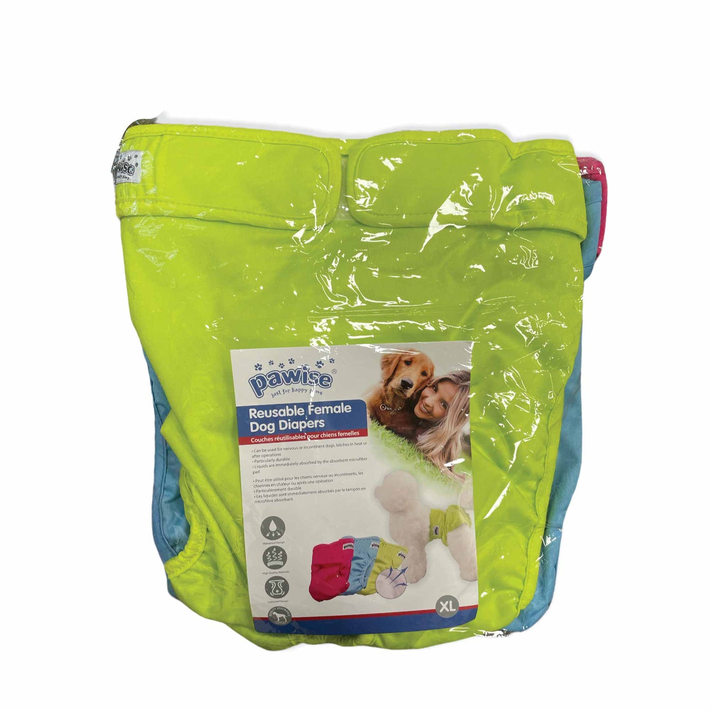 3 Pck Reusable Female Dog Diapers Puppy Nappy Eco Washable Period Incontinence Heat-9