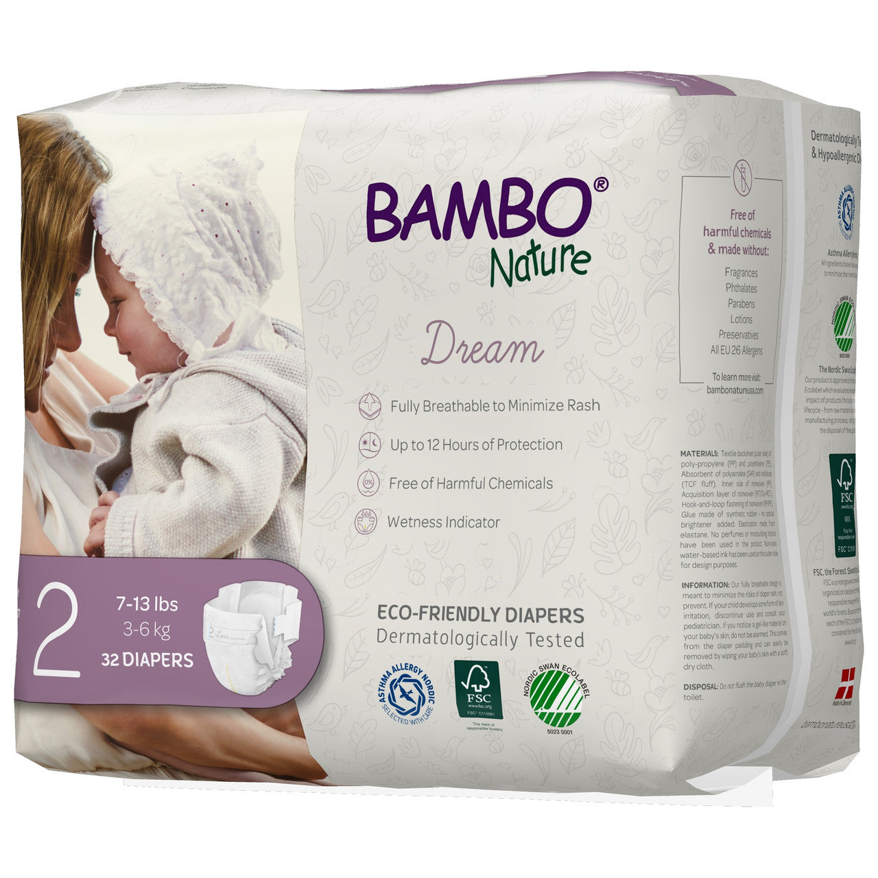 BMBNAT DIAPERS SIZE 2 ( 6 X 32 OZ )-3