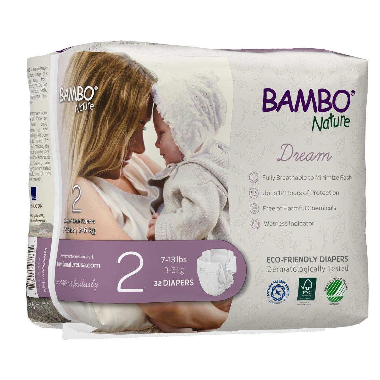 BMBNAT DIAPERS SIZE 2 ( 6 X 32 OZ )-2