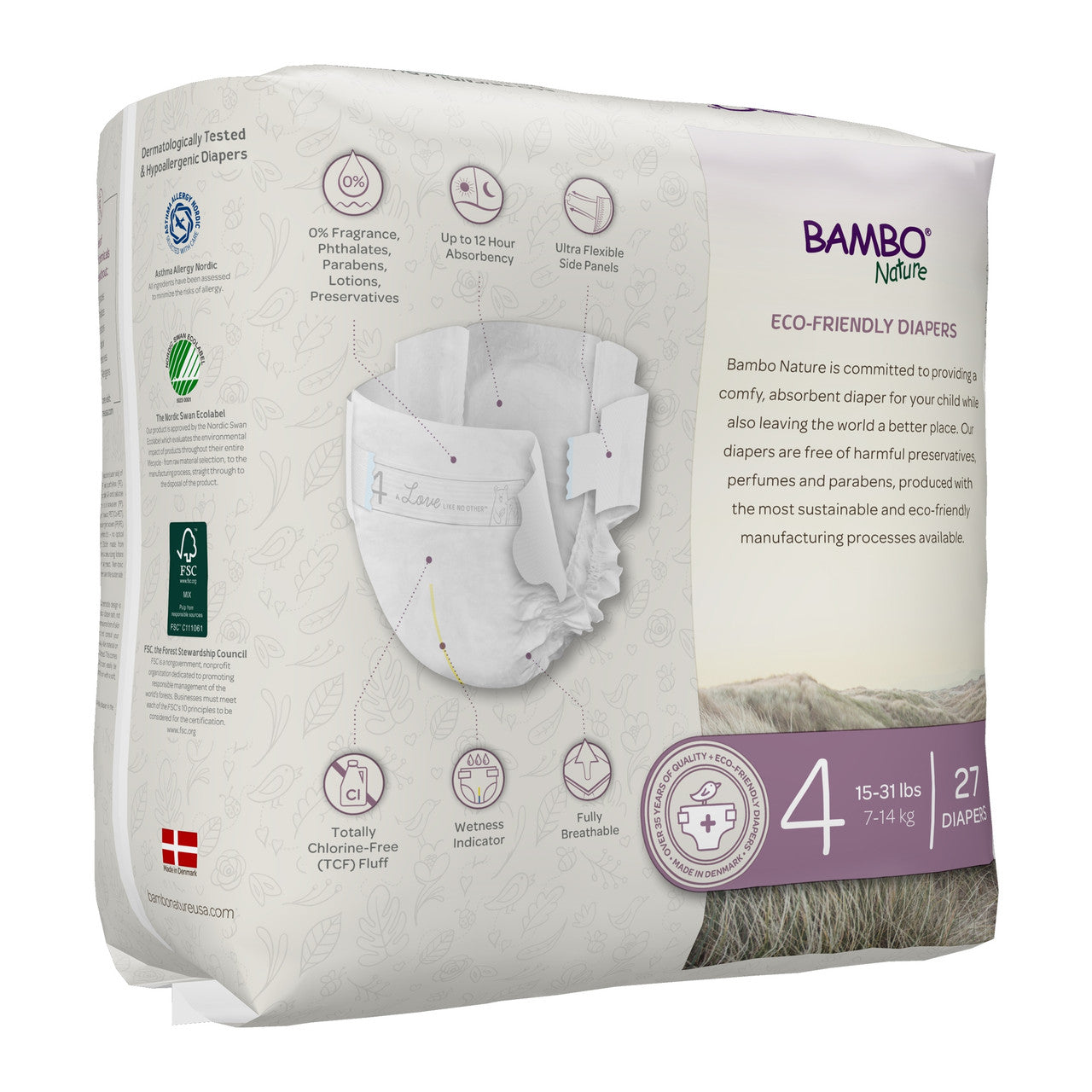 BMBNAT DIAPERS SIZE 4 ( 6 X 27 OZ )-1
